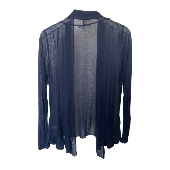 Active Basic Navy Open Front Lightweight Cardigan - Picture 4 of 5